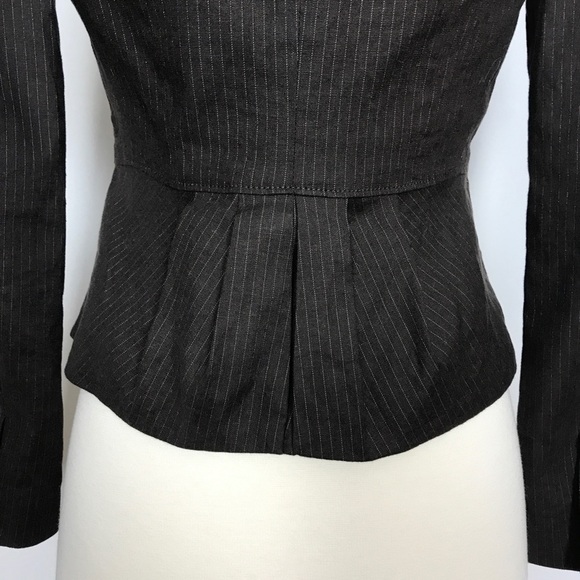 Banana Republic petite pinstripe brown blazer 0P - Picture 5 of 8